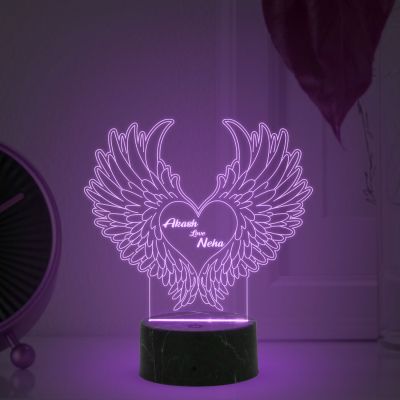 Customized Name Lamp for Couple with Multicolored Gift for Husband Wife Anniversary Valentine Day